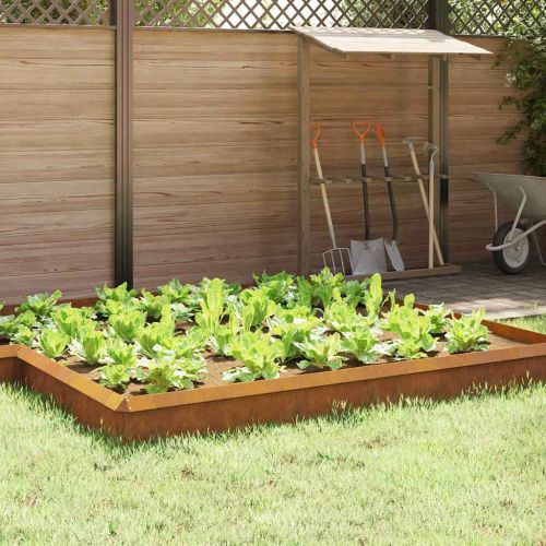 Оградка за охлюви Ръждясало 100 x 3,5 x 25 см