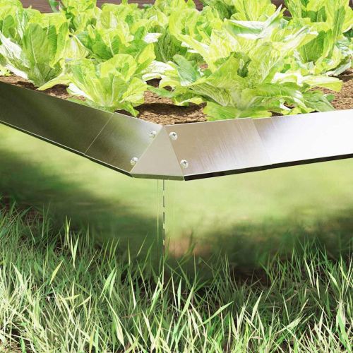 Оградка за охлюви 4 pcs Сребрист 13,5 x 13,5 x 25 см