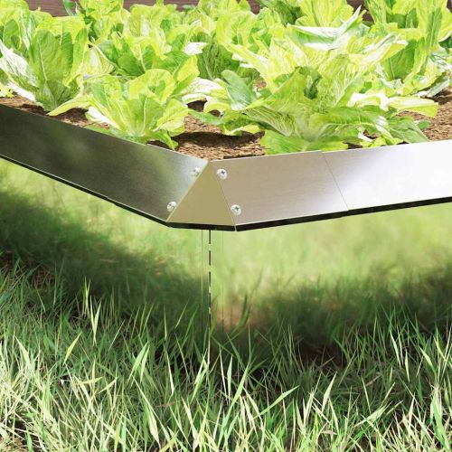 Оградка за охлюви 4 pcs Сребрист 13,5 x 13,5 x 25 см