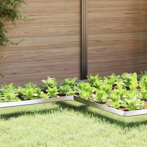 Оградка за охлюви 4 pcs Сребрист 10 x 10 x 25 см