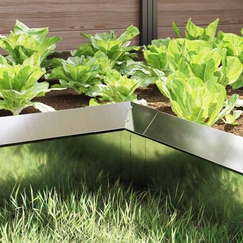 Оградка за охлюви 4 pcs Сребрист 10 x 10 x 25 см