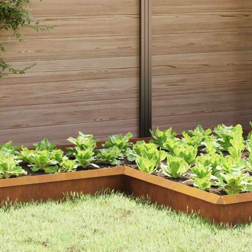 Оградка за охлюви Ръждясало 10 x 10 x 25 см Патинираща стомана