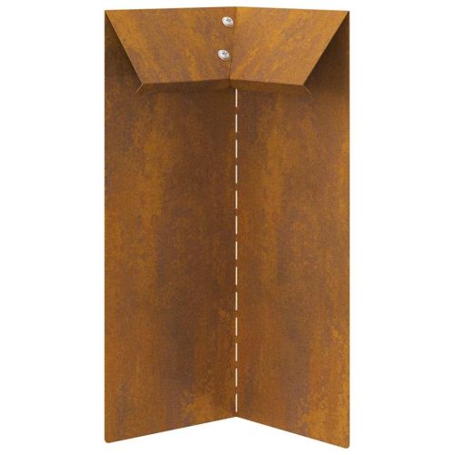 Оградка за охлюви 4 pcs Ръждясало 10 x 10 x 25 см