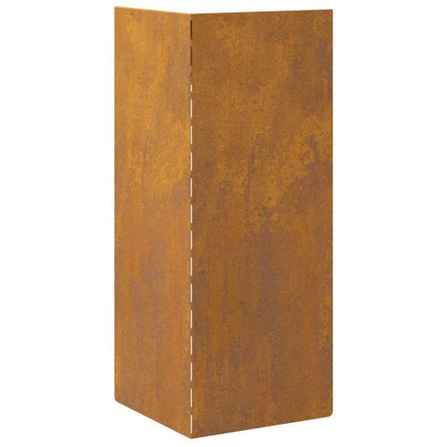 Оградка за охлюви 4 pcs Ръждясало 10 x 10 x 25 см