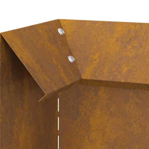 Оградка за охлюви 4 pcs Ръждясало 10 x 10 x 25 см