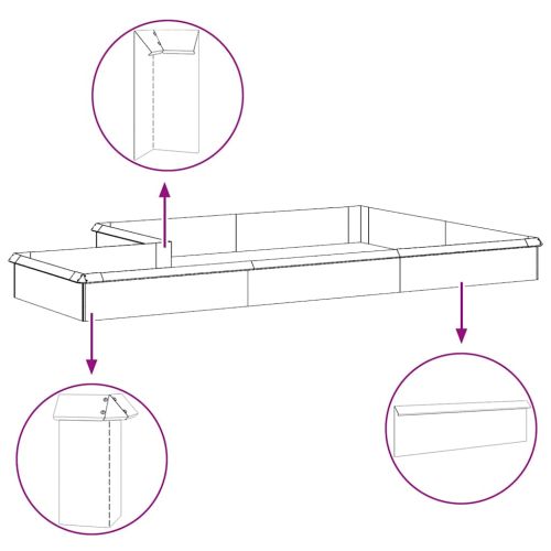 Оградка за охлюви 4 pcs Ръждясало 10 x 10 x 25 см