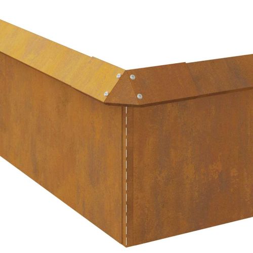 Огради за охлюви 8 pcs Ръждясало Патинираща стомана