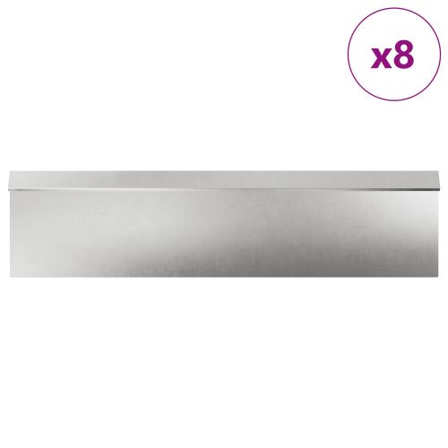 Огради за охлюви 12 pcs Сребрист Неръждаема стомана