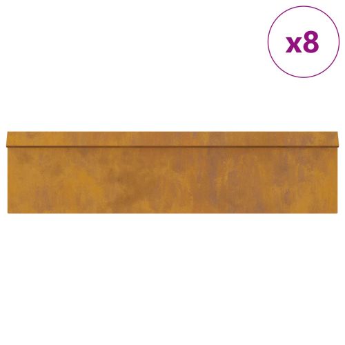 Огради за охлюви 12 pcs Ръждясало Патинираща стомана