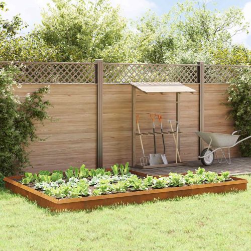 Огради за охлюви 16 pcs Ръждясало Патинираща стомана