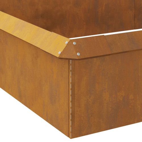 Огради за охлюви 16 pcs Ръждясало Патинираща стомана