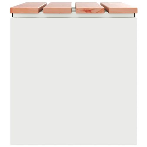 Градинска пейка Бяло 60 x 40 x 43 см Стомана