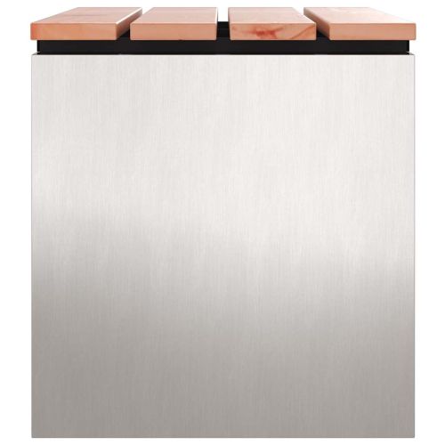 Градинска пейка Сребрист 60 x 40 x 43 см Неръждаема стомана