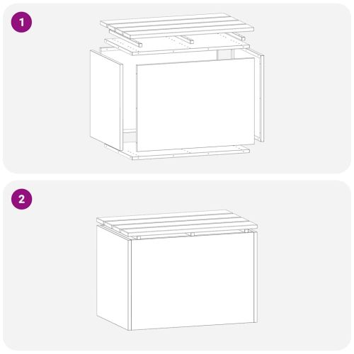 Градинска пейка Сребрист 60 x 40 x 43 см Неръждаема стомана