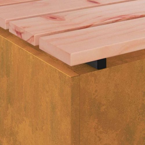 Градинска пейка Ръждясало 80 x 40 x 43 см Патинираща стомана