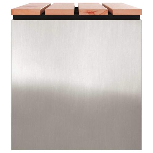 Градинска пейка Сребрист 100 x 40 x 43 см Неръждаема стомана