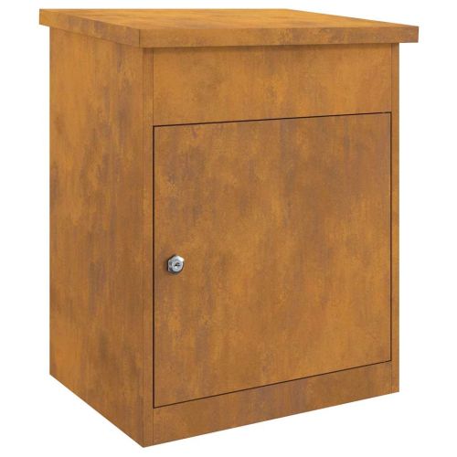 Пощенска кутия за пратки с врата Ръждясало 47.5 x 38 x 59 см