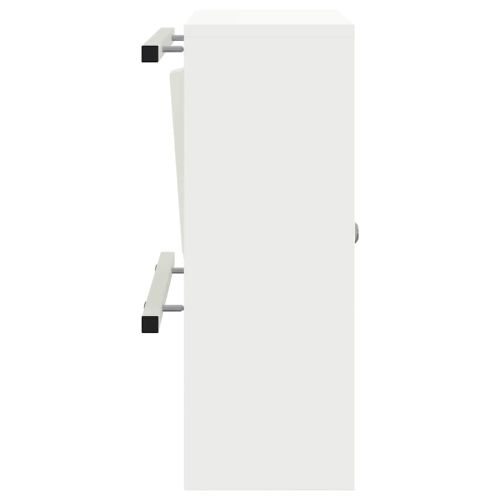 Пощенска кутия със съхранение Бяло 30 x 20 x 55 см Стомана