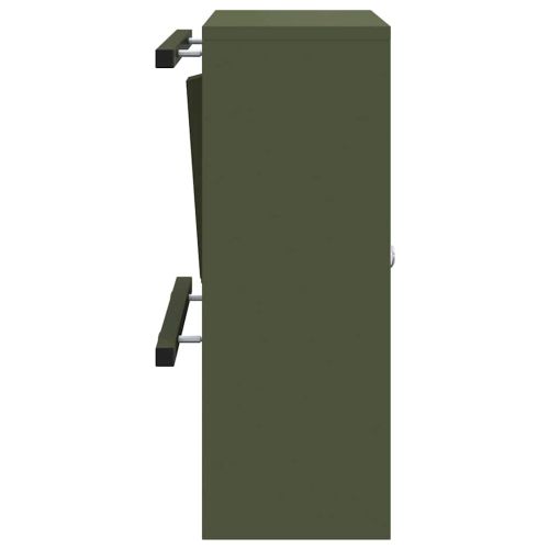 Пощенска кутия с врата Маслиненозелен 30 x 20 x 55 см Стомана