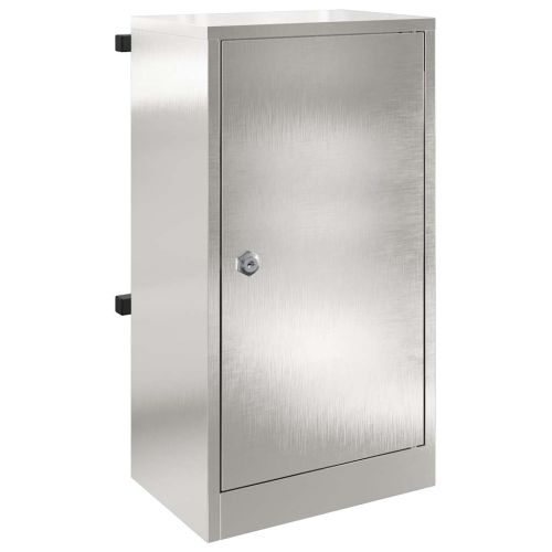 Пощенска кутия с врата Черно 30 x 20 x 55 см Неръждаема стомана