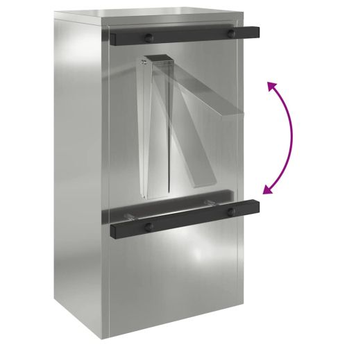 Пощенска кутия Черно 30 x 20 x 55 см Галванизирана стомана