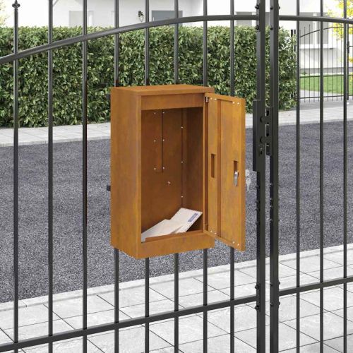 Пощенска кутия Ръждясало 30 x 20 x 55 см Патинираща стомана