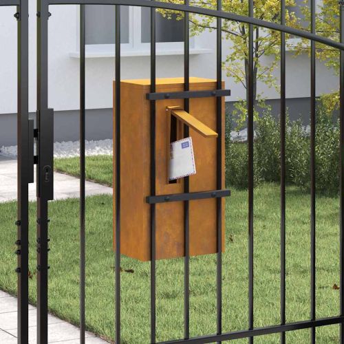 Пощенска кутия Ръждясало 30 x 20 x 55 см Патинираща стомана