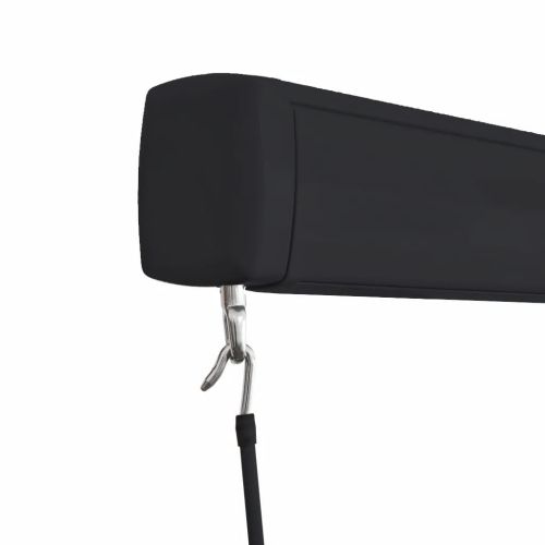 Ръчна касетъчна тента, 400x300 см, синьо и бяло