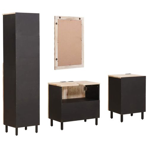 Комплекти за баня Финал на бяло измиване Солидно мангово дърво