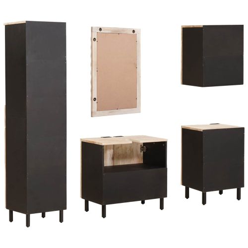 Комплекти за баня Финал на бяло измиване Солидно мангово дърво