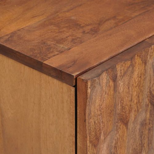 Комплекти за баня с врата Кафяво акацие Солидно мангово дърво