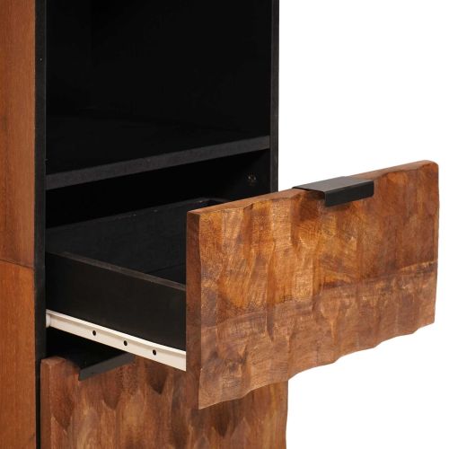 Комплекти за баня с рафт Кафяво акацие Солидно мангово дърво