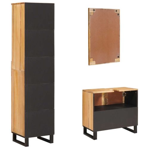 Комплекти за баня с чекмедже Естествен Солидно мангово дърво