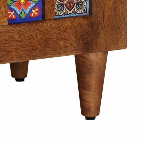 Комплект мебели за баня 2 pcs Орех Солидно мангово дърво