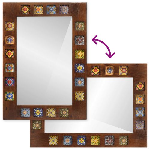 Комплект мебели за баня 2 pcs Орех Солидно мангово дърво