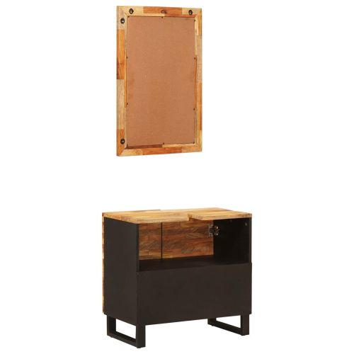 Комплекти за баня с врата Естествен Солидно мангово дърво