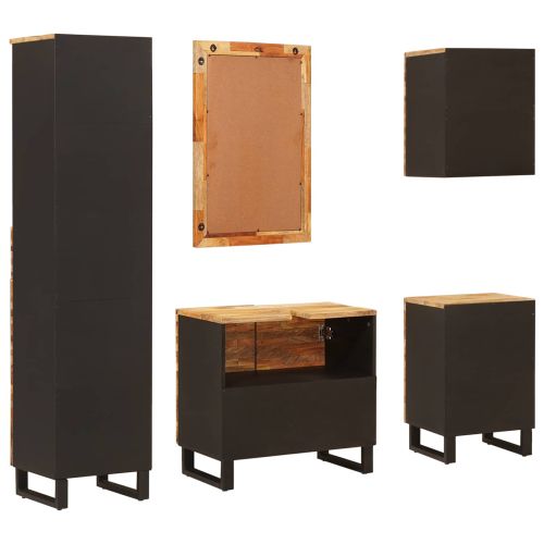 Комплекти за баня с чекмедже Естествен Солидно мангово дърво