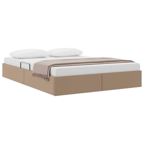 Легло с място за съхранение Капучино 140 x 190 cm Изкуствена