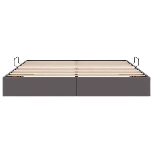 Легло с място за съхранение Сив 180 x 200 cm Изкуствена