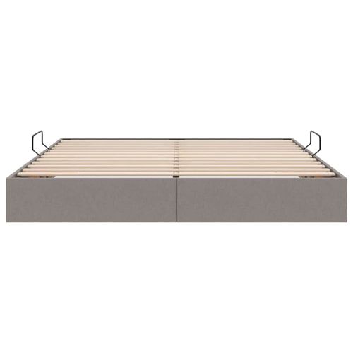 Легло с място за съхранение с матрак Таупе 160 x 200 cm текстил