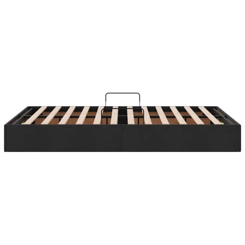 Легло с място за съхранение с матрак Черно 120 x 200 cm Кадифе