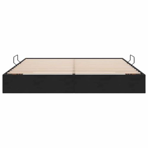 Легло с място за съхранение с матрак Черно 160 x 200 cm Кадифе