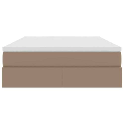 Легло с място за съхранение и матрак Капучино 140 x 190 cm