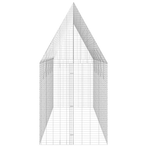 Клетка за пилета 2 pcs Сребрист 600 x 100 x 210 см