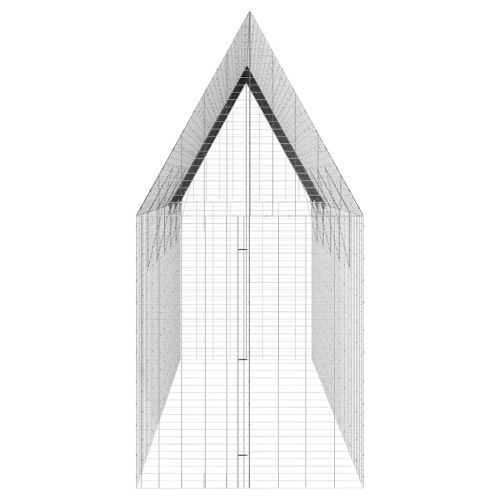 Клетка за пилета 2 pcs Сребрист 600 x 100 x 210 см