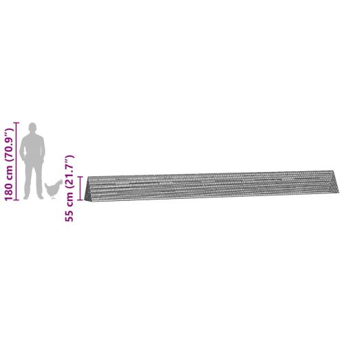 Клетка за пилета Сребрист 650 x 55 x 55 см