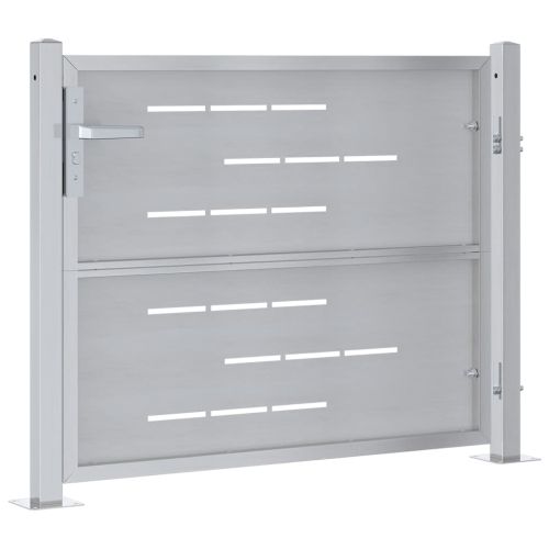 Градинска врата Сребрист 100 x 75 cm Неръждаема стомана