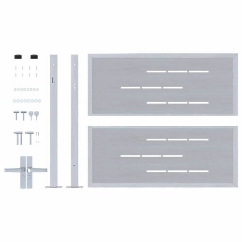 Градинска врата Сребрист 100 x 75 cm Неръждаема стомана
