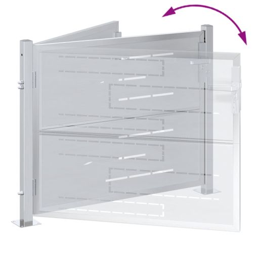 Градинска врата Сребрист 100 x 75 cm Неръждаема стомана