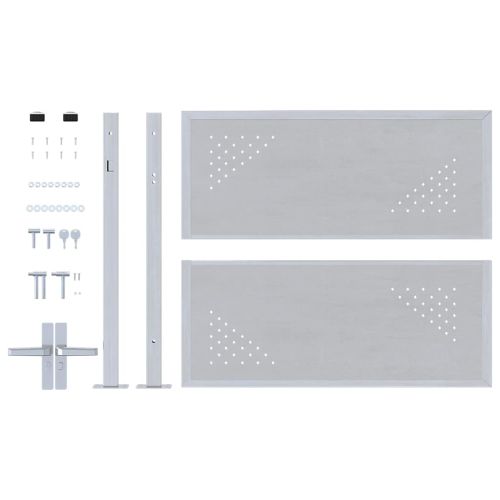 Градинска врата Сребрист 100 x 75 cm Неръждаема стомана